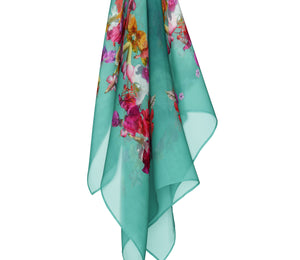 Floral Dance Square Scarf